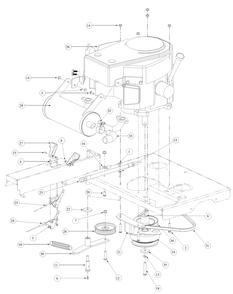 23hp Kawasaki Engine Assembly Diagram and Parts List for 3654 53AB5B8K100-ZT54 Cub Cadet Lawn Mower